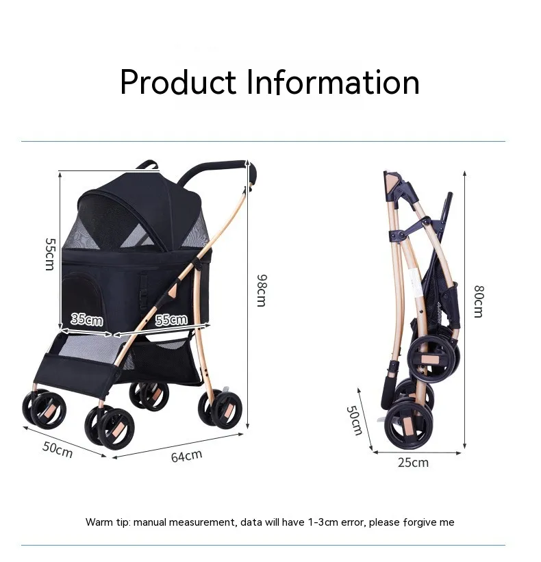 4 Wheel Pet Stroller